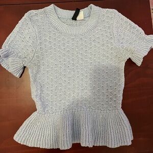 H&M Soft Light Blue Knit Top